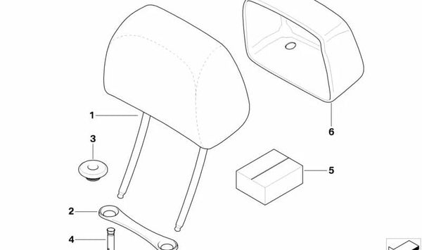 Reposacabezas de cuero para BMW X5 E70, X6 E71 (OEM 52107271531). Original BMW