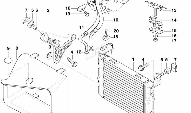 OEM -Ölrohrstütze 17212243052 für BMW E36, E34, E39, E32, E38. Original BMW.