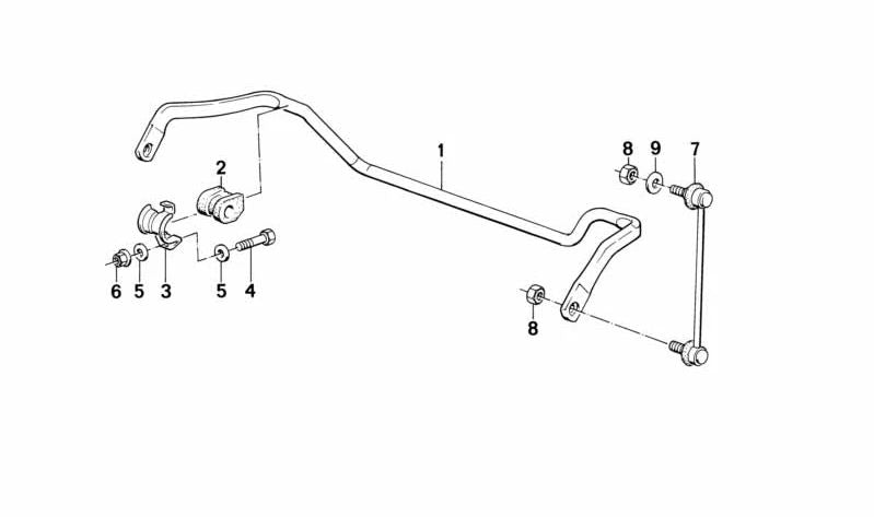 Haltelasche para BMW Serie 3 E30 (OEM 31351701123). Original BMW