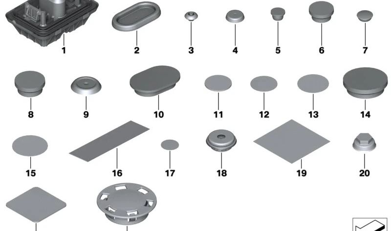 OEM 51719498145 Prise en charge de l'ascenseur pour BMW F92, G15. BMW d'origine.