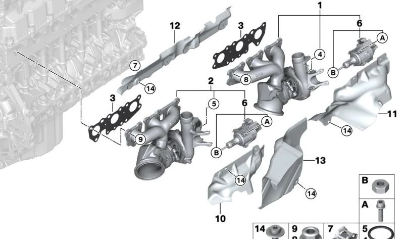 Junta para BMW Serie 2 F87N, Serie 3 F80, F80N, Serie 4 F82, F83 (OEM 11657847039). Original BMW