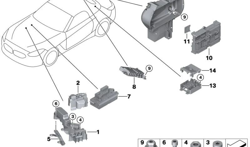 Soporte para BMW Z4 G29 (OEM 61136991262). Original BMW