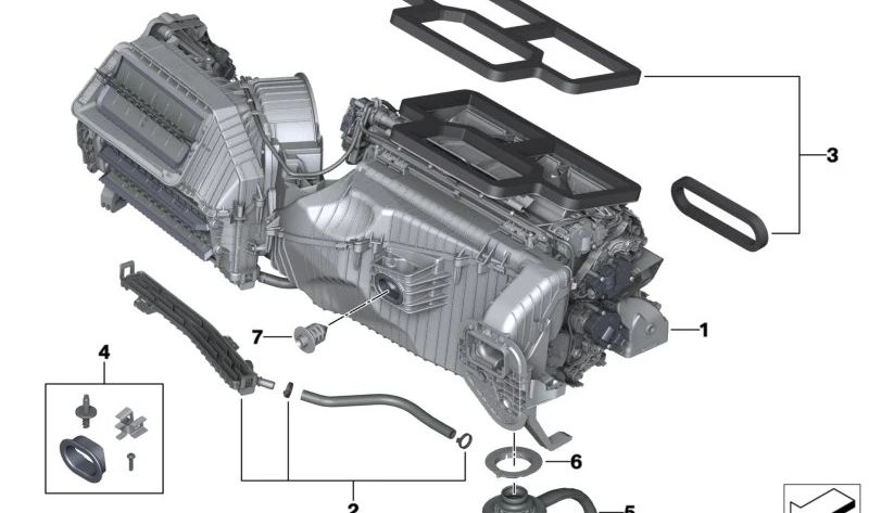 Conjunto de elementos de fixação OEM 64119382894 para BMW G42, G87, G20, G21, G28, G80, G81, G22, G23, G26, G82, G83, G01, G08, F97, G02, F98, G29. BMW original.