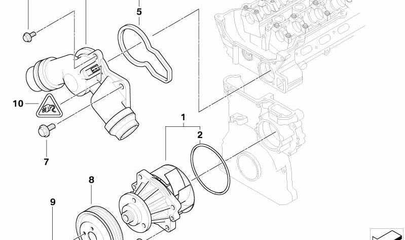 Junta para BMW Serie 3 E46, Serie 5 E39, E60, E61, Serie 7 E38, E65, E66, X3 E83, X5 E53, Z4 E85 (OEM 11537509357). Original BMW