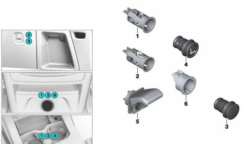 Soporte de montaje OEM 61346843098 para BMW Muchos modelos. Original BMW