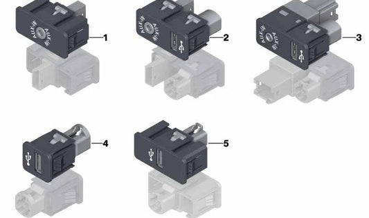 Connexion OEM USB 84109230248 pour BMW (Modèles compatibles: F20, F22, F23, F87, F30, F31, F34, F35, F32, F33, F36, F82, F83). BMW d'origine.