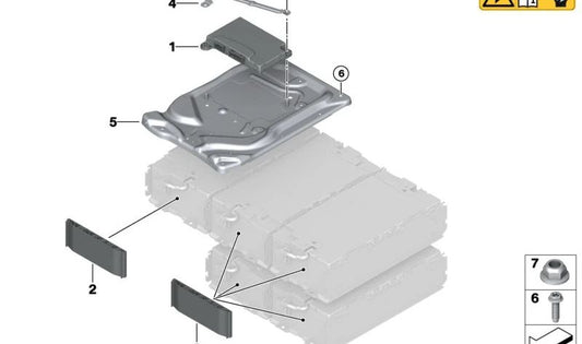 Electrónica de Supervisión de Celdas para BMW Serie 2 F45N, X1 F48N, X2 F39 (OEM 61279468429). Original BMW