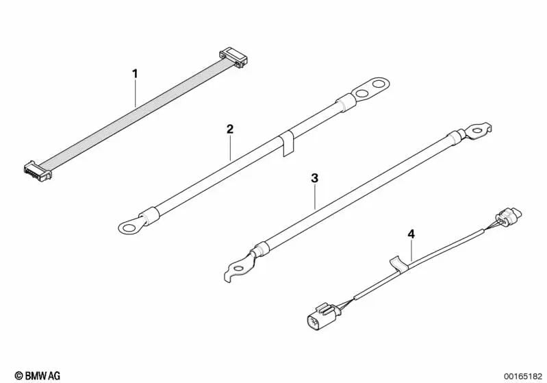 Cinta de masa para BMW X3 E83, E83N (OEM 61123412335). Original BMW