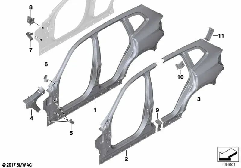 Soporte del Depósito de Agua de Lavado para BMW X3 F97, G01, G08, X4 F98, G02 (OEM 41008495532). Original BMW