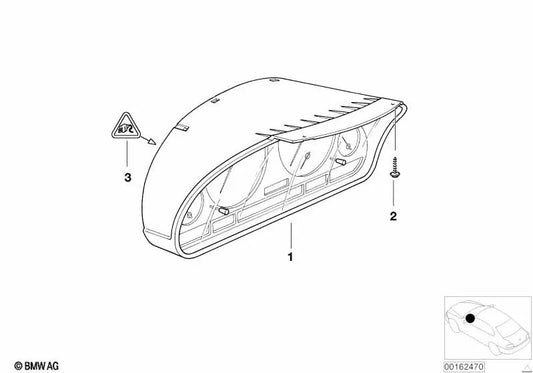 Uncoded combination instrument for BMW 3 Series E46 (OEM 62116985672). Original BMW.