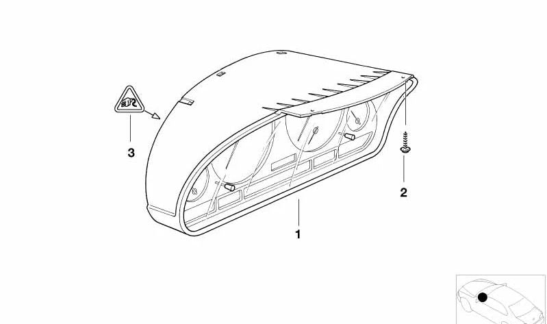 Cuadro de instrumentos sin codificar OEM 62116985683 para BMW E46. Original BMW.