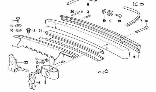 Clip de sujeción OEM 51112290813 para BMW (Todos los modelos compatibles: E30, E32, E34, E36, E38, E39, E46, E53, E83, Z3). Original BMW.