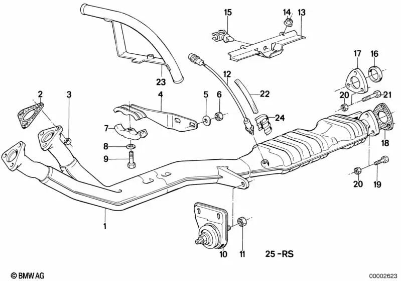 Tuerca de retención para BMW E23 (OEM 18111175516). Original BMW.