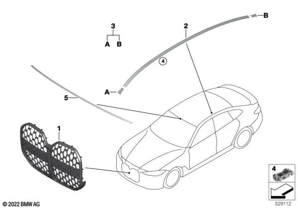 Juego de Tapas de Extremo, Imprimadas para BMW Serie 4 G26 (OEM 51137930960). Original BMW.