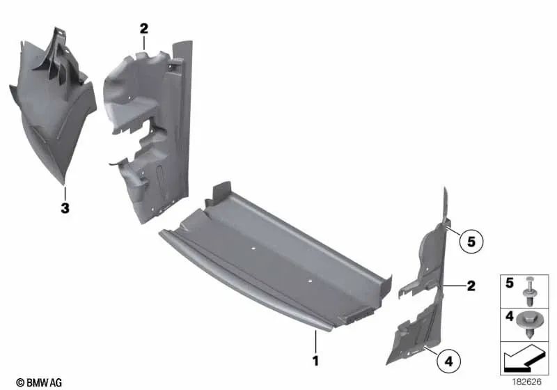 Guía de aire lateral derecha para BMW Z4 E89 (OEM 51747192198). Original BMW