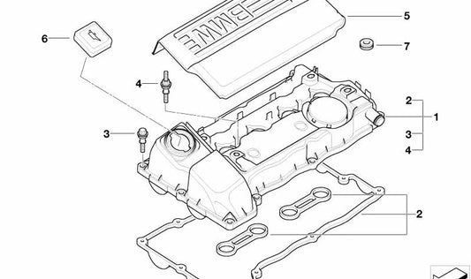 Junta de Perfil para BMW E81, E87, E87N, E46, E90 (OEM 11120031987). Original BMW