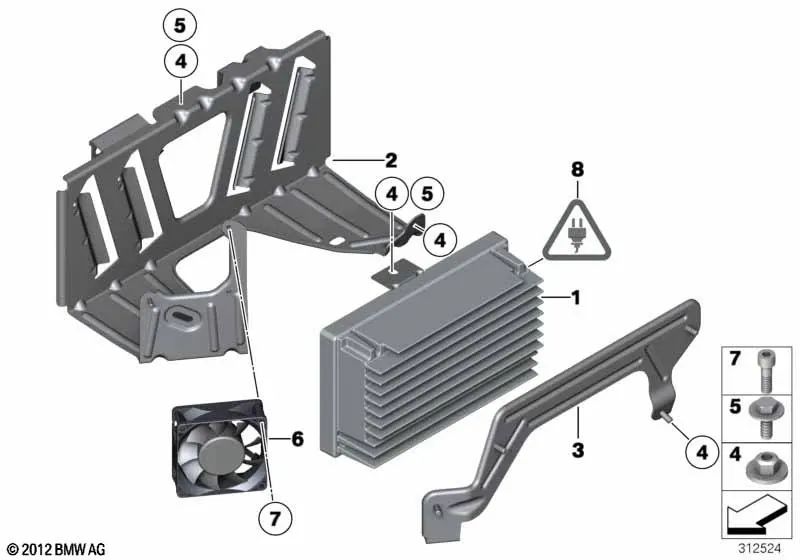 Amplificador Sistema Hifi para BMW F12, F12N (OEM 65129312594). Original BMW.