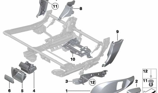 Palanca de liberación para BMW F07, F07N (OEM 52207255497). Original BMW.