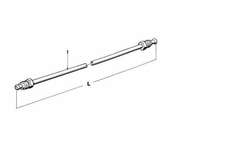 Tubería para BMW E21, E12, E28 (OEM 34326755633). Original BMW