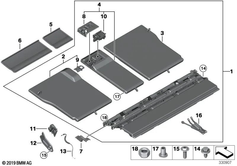 Lock for BMW 5 Series F07, F07N (OEM 51477219353). Genuine BMW