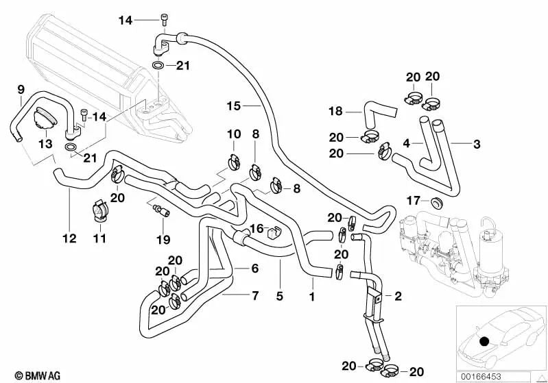 Sensor de Temperatura de Almacenamiento de Calor Latente para BMW E39 (OEM 64128376556). Original BMW.