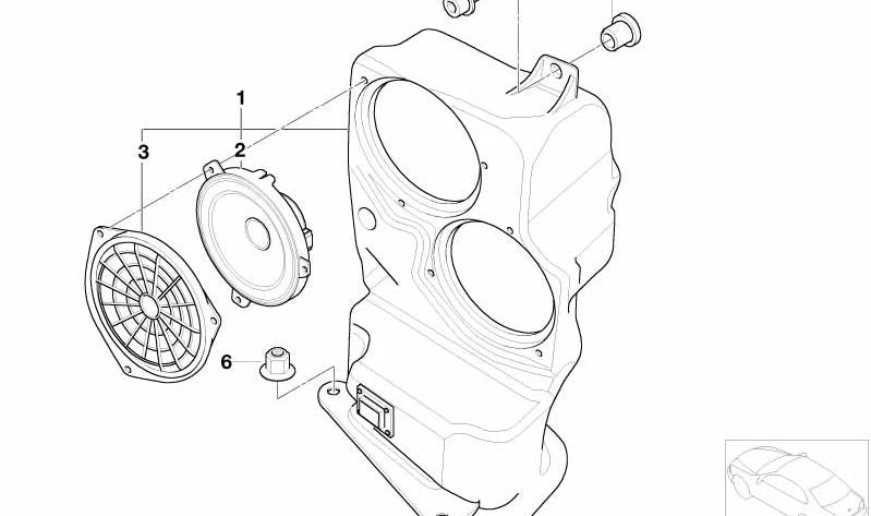 Tuerca remachable de desacoplamiento para BMW E53, G R13 (OEM 65106905660). Original BMW