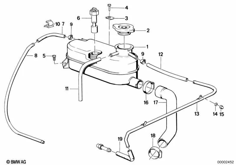 Manguera para BMW E30 (OEM 11531309667). Original BMW