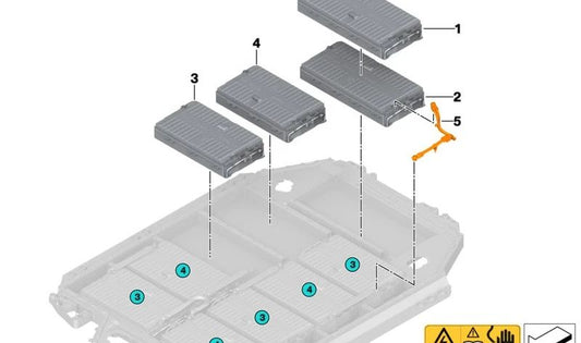 High Voltage Battery Cell Module for BMW X3 G08E, G08F (OEM 61279426588). Original BMW