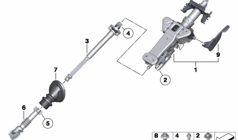 Cardan Board mit Bellows OEM 32306790490 für BMW F07, F10, F11, F06, F12, F13, F01, F02. Original BMW.