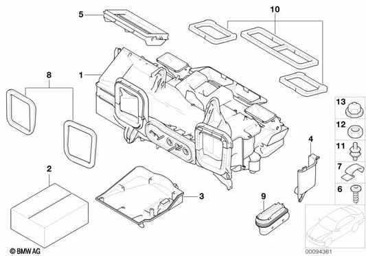 Lüfterabdeckung für BMW E65, E66 (OEM 64116913403). Original BMW