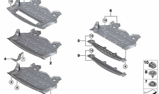 Protettore del motore inferiore OEM 51757360154 per BMW F15, F16. BMW originale.