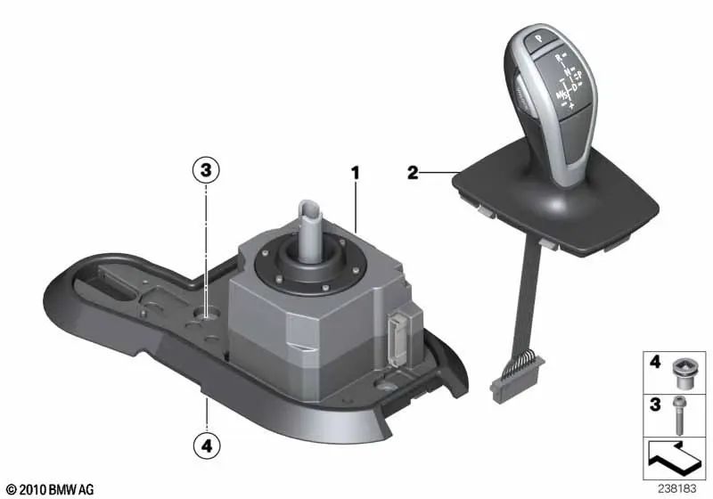 Pomo de cambio para BMW Z4 E89 (OEM 61319184270). Original BMW