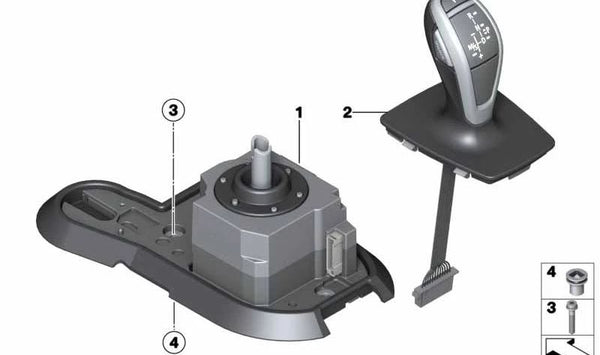 Pomo de cambio automático OEM 61319236451 para BMW E84 (X1). Original BMW.