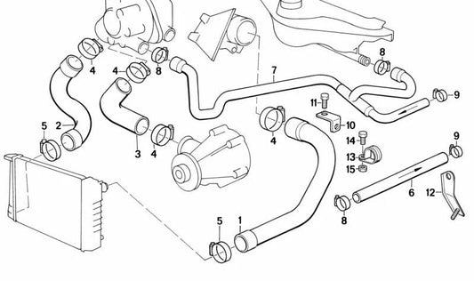 Manguera para BMW Serie 5 E34 (OEM 11532242385). Original BMW