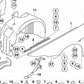 Refuerzo de panel lateral delantero derecho para BMW E63, E64 (OEM 41357070468). Original BMW