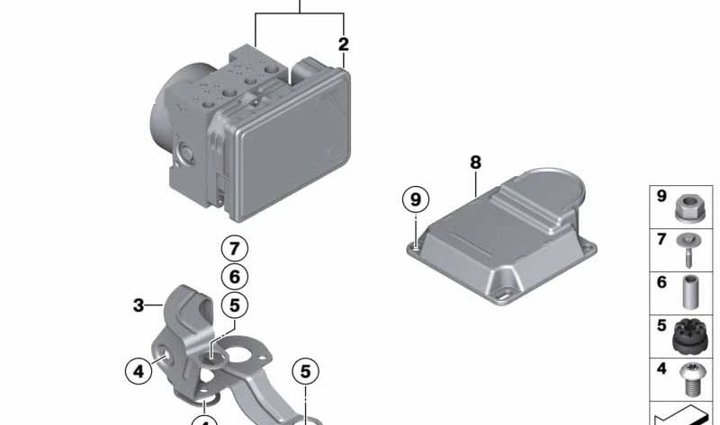 Kit de reparación de unidad de control DSC para BMW Serie 2 F87, F87N, Serie 3 F80, F80N, Serie 4 F82, F82N, F83 (OEM 34528096587). Original BMW.