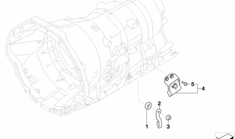 Palanca para BMW E60N, E61N, E63N, E64N, E65, E66, F01, F02, E70, E71 (OEM 24147519414). Original BMW