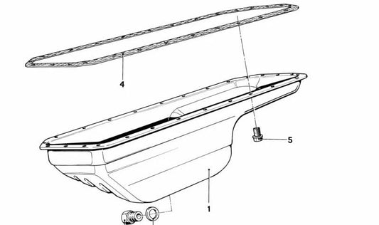 Cárter de aceite para BMW Serie 3 E21, Serie 5 E12, E28 (OEM 11131278927). Original BMW