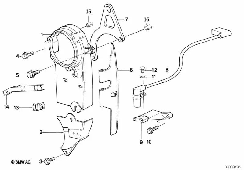 Sensor de impulsos para BMW E30, E28, E34 (OEM 12141720856). Original BMW.