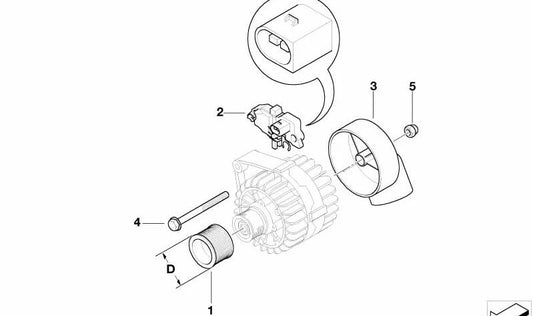 Tapa protectora OEM 12317525379 para BMW E85 (Z4). Original BMW.