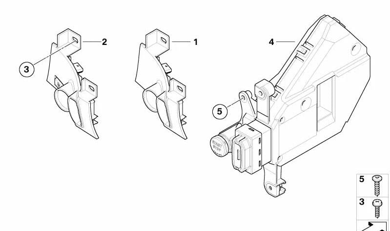 Interruptor de Control de Distancia de Aparcamiento para BMW E65, E66 (OEM 61326942022). Original BMW