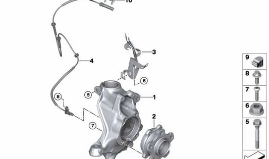 Suporte de junta esférica esquerda para correção de cambagem OEM 31216877145 para BMW G20, G21, G28. BMW originais.