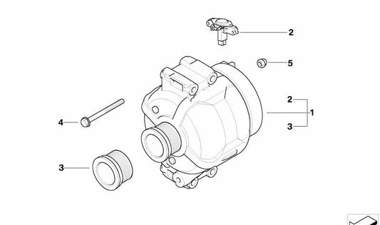 Regler für BMW 1er E81, E82, E87, E88, 3er E90, E91, E92, E93, 5er E60, E61, 6er E63, E64, 7er E65, X3 E83, Z4 E85 (OEM 12317540657). Original BMW