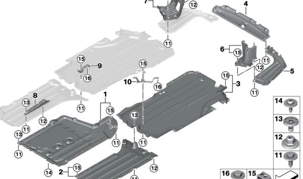 Cubierta inferior lateral izquierda para BMW X5 G05N (OEM 51755A1F3A6). Original BMW