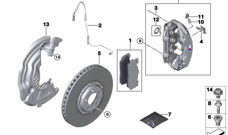 Guardabarros derecho para BMW F82 (OEM 34117853948). Original BMW