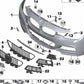 Rejilla embellecedora izquierda para BMW Serie 3 F30, F31, F35 (OEM 51118054261). Original BMW