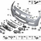 Rejilla del paragolpes delantero derecho para BMW Serie 3 F30N, F31N, F35N (OEM 51118062632). Original BMW