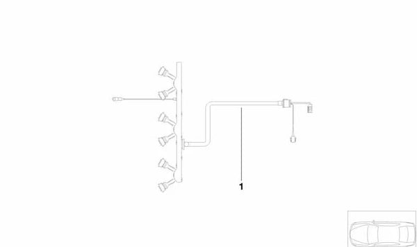 Cableado del Motor Módulo de Encendido para BMW Serie 3 E46 (OEM 12517506030). Original BMW.