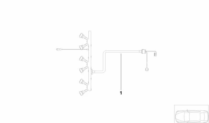 Cableado del motor para módulo de encendido OEM 12511439183 para BMW Serie 5 (E39). Original BMW.