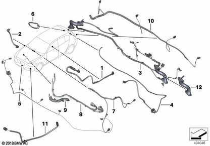 Kabelsatz EPS para BMW Serie 1 F20N, F21, F21N, Serie 2 F22, F87, Serie 3 F80 (OEM 61129313129). Original BMW